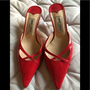 Jimmy Choo Pink Kitten Heels. Size 38 1/2.